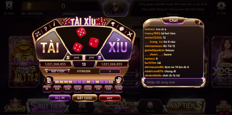 Những điều thú vị về Tài xỉu online tại Gemwin