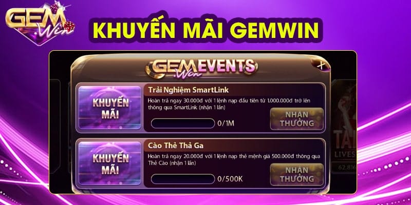 GemWin – Cơ Hội Nhận Hàng Ngàn Quà Khủng