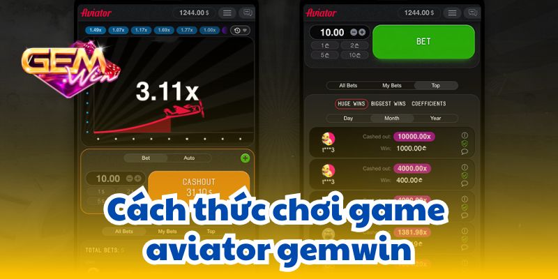 Mẹo Chơi Aviator Hiệu Quả Giúp Kiếm Tiền Triệu Mỗi Ngày Tại Gemwin